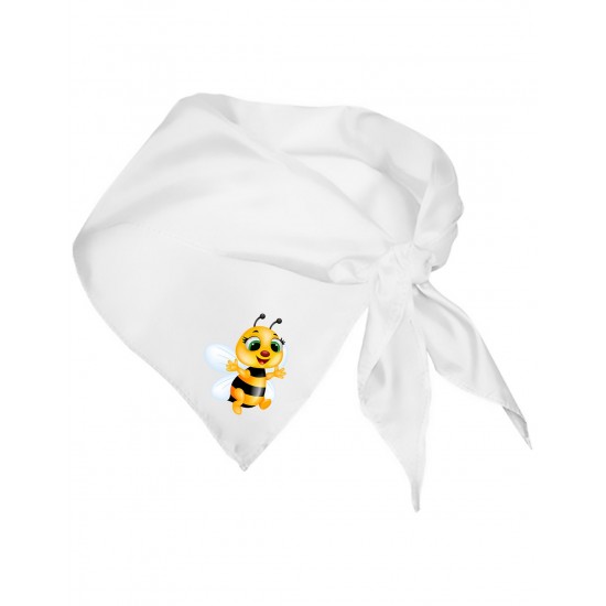 Esarfa (bandană) scolara personalizată triunghiulara din saten, personalizata fie cu numele unitatii de invatamant sau logoul acesteia, fie cu logo-ul clasei.