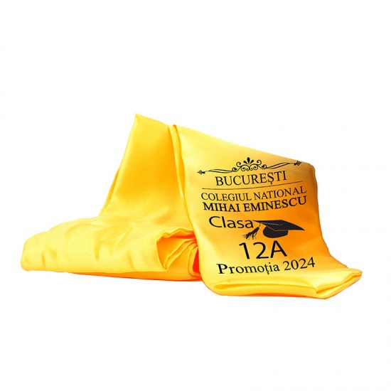 Esarfe Absolvire Galben Personalizata