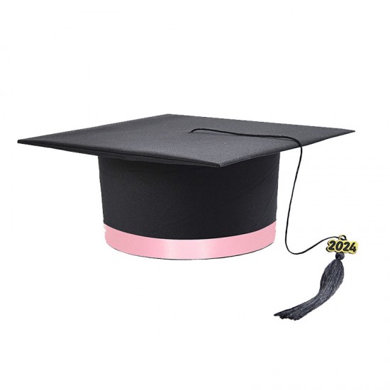Toca Absolvire neagra cu bentita Roz - Gradinita