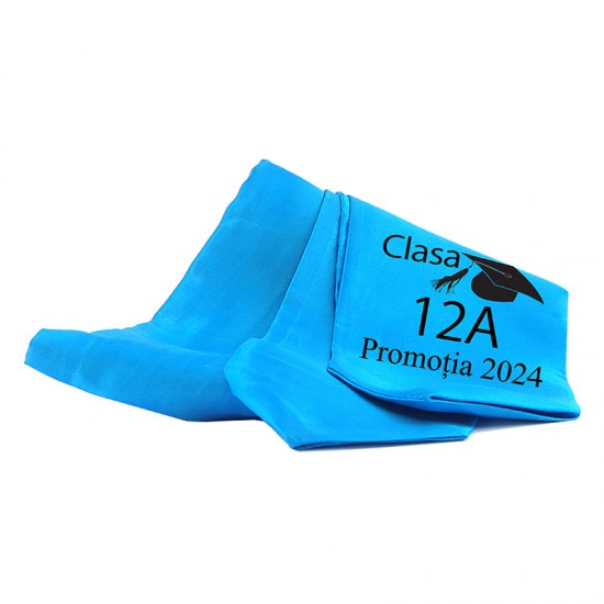 Esarfe Absolvire Turcoaz spre Albastru Personalizata
