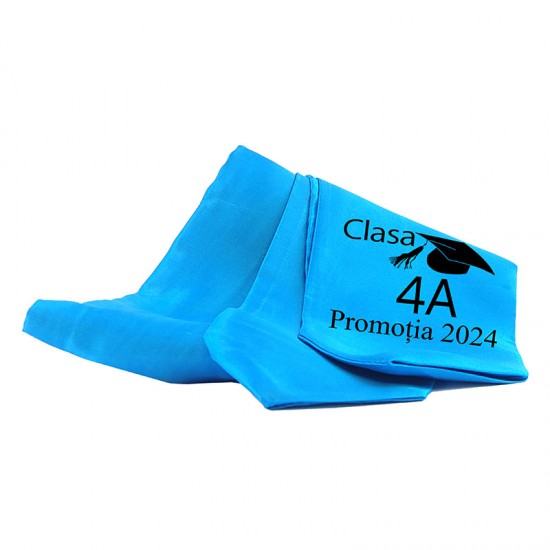 Esarfe Absolvire Turcoaz spre Albastru Personalizata - Clasa 4 Esarfe Absolvire Turcoaz spre Albastru Personalizata - Clasa 4