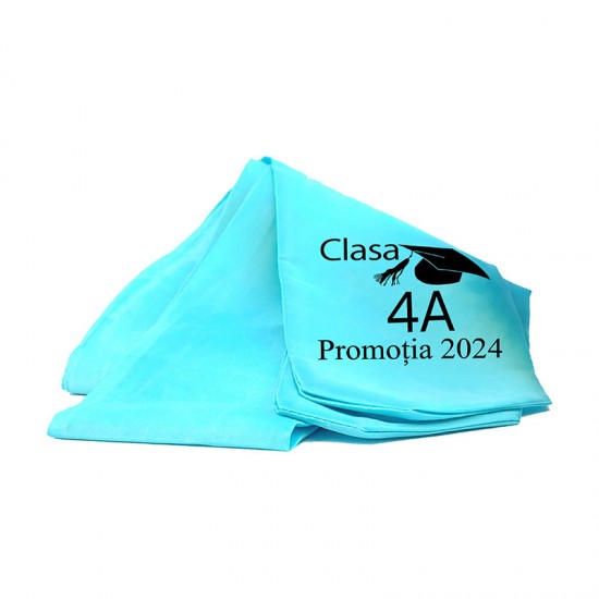 Esarfe Absolvire Turcoaz spre Verde Personalizata - Clasa 4 Esarfe Absolvire Turcoaz spre Verde Personalizata - Clasa 4