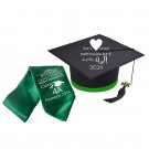 Tocă personalizata PE CAPAC + esarfa personalizata - VERDE - clasa 4