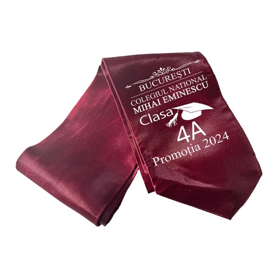 Esarfe Absolvire Visiniu Personalizata - Clasa 4 Esarfe Absolvire Visiniu Personalizata - Clasa 4